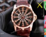 Copy Roger Dubuis Excalibur Knights Of The Round Table iii Rose Gold Automatic 45mm